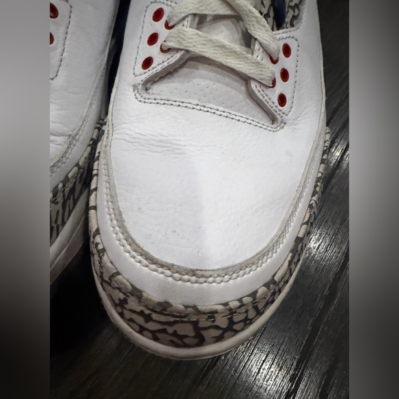 Nike Air Jordan 3 Retro True Blue White Red 2016 Used Men's size 11 - Picture 6 of 12